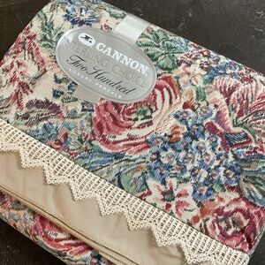 Vintage Cannon Sterling Choice floral queen flat sheet